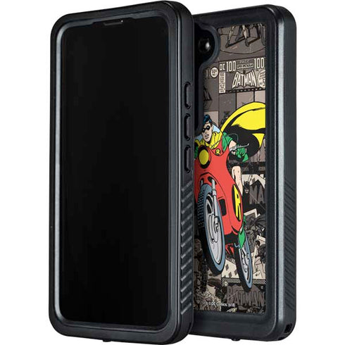 DC Comics Robin Vintage Action pose pattern Galaxy S24 Plus Waterproof Case